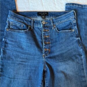 Banana Republic Medium Blue High-Rise Button-Fly Jeans